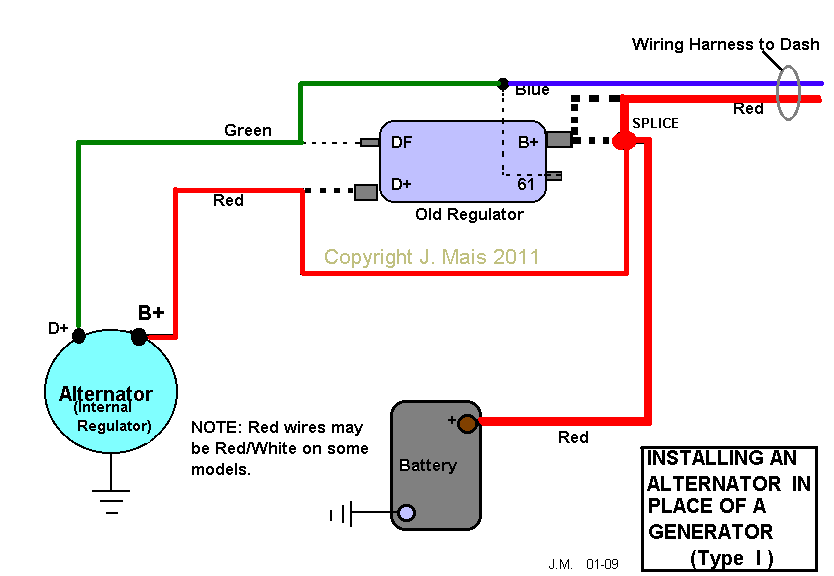 TheSamba.com :: View topic - 1972 SB Vert with alternator. Rewiring issues.
